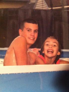 Megan and Ty in Pool