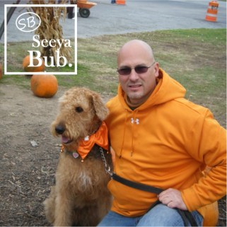 Dad and Lucy at Pumpkin Patch