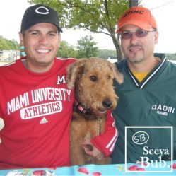 Me Dad and Lucy at Picnic with SB Logo