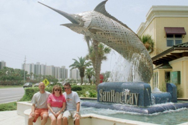 Dad Mom and I at San Roc Cay