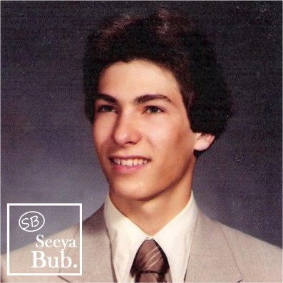 Dad HS Yearbook Photo with SB Logo