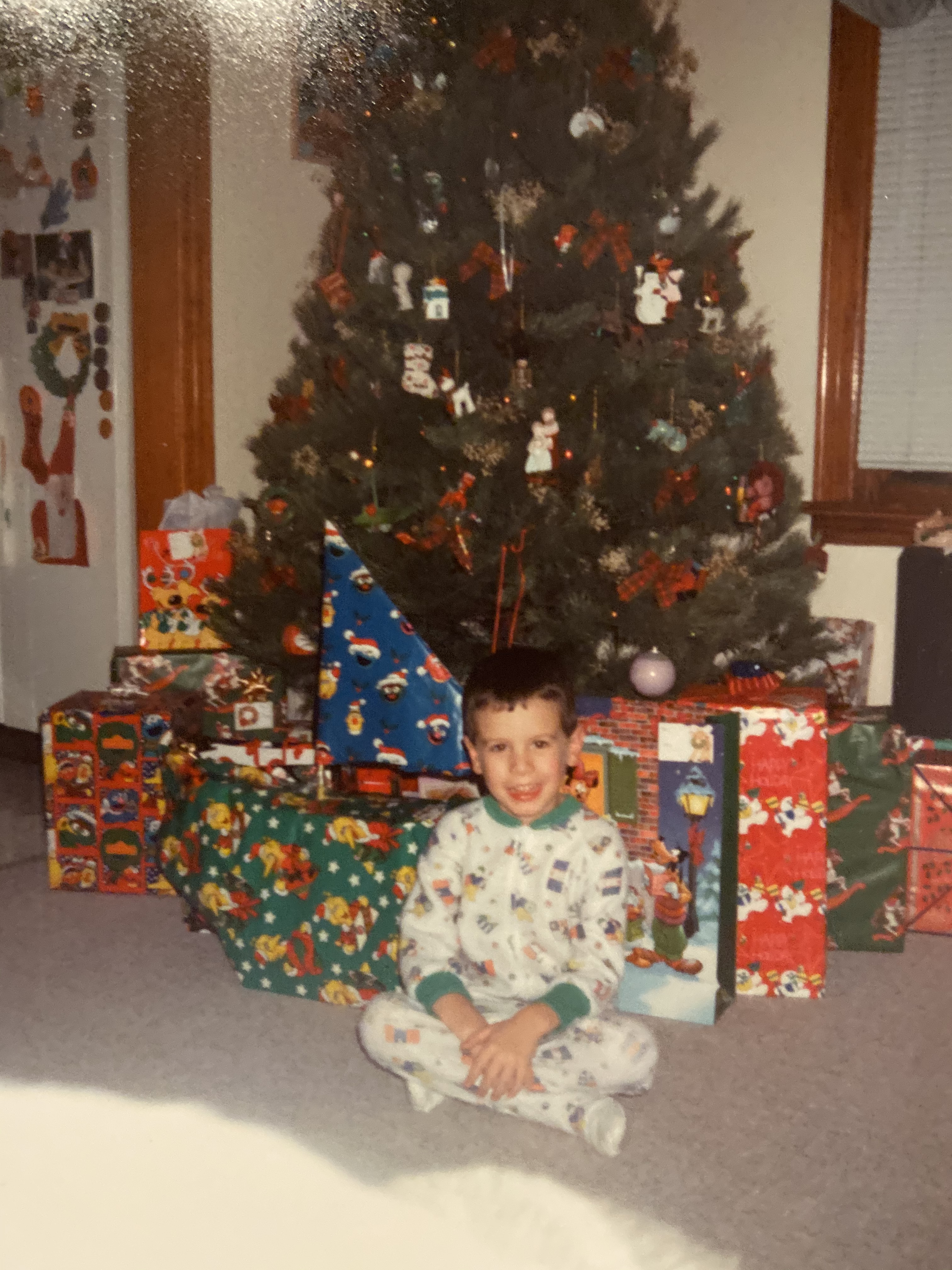 Ty In Front of Christmas Tree